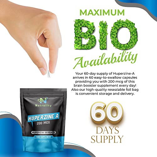 Nutrality Huperzine A Brain Health Supplement, 60 Capsules