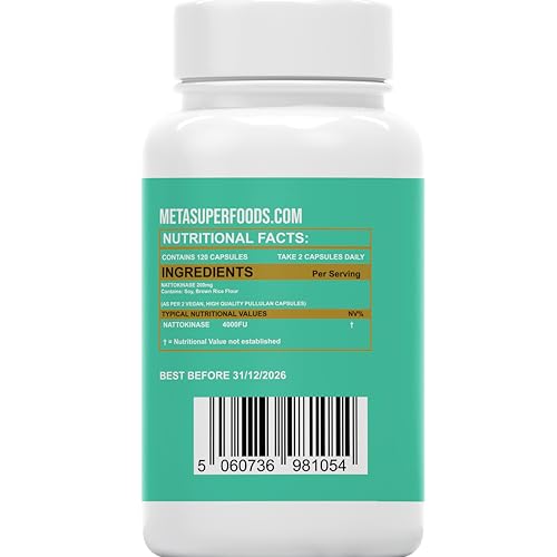 Nattokinase Capsules for Heart Health - 120 Count