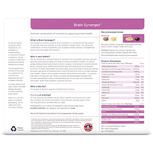 Brain Health Supplements with Ginkgo Biloba & Omega 3