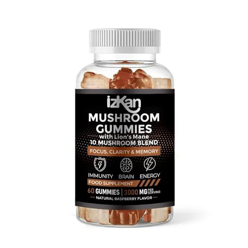 Brain Boosting Mushroom Complex Gummies - 60 Count