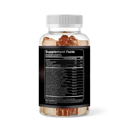 Brain Boosting Mushroom Complex Gummies - 60 Count