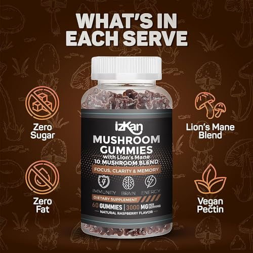 Brain Boosting Mushroom Complex Gummies - 60 Count