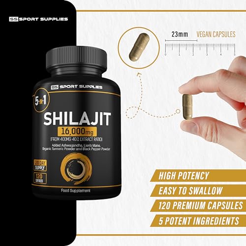 High Strength Shilajit Capsules with Ashwagandha & Turmeric