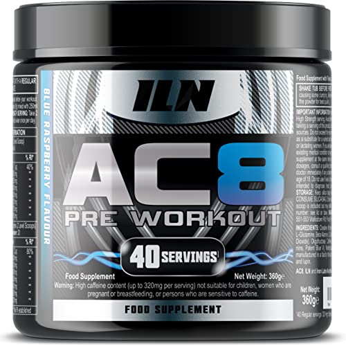 AC8 Blue Raspberry Pre Workout Powder with Creatine