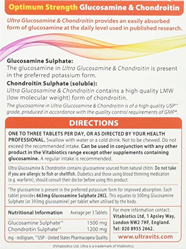 Vitabiotics Ultra Glucosamine & Chondroitin 60 Tablets