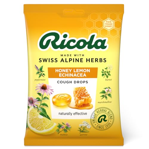 Ricola Honey Lemon Echinacea Cough Drops, 12 Pack