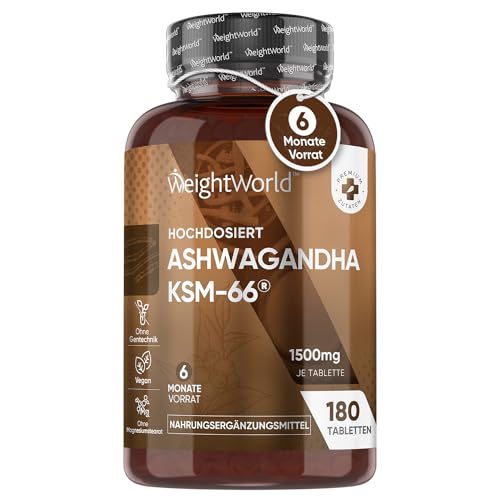 Ashwagandha KSM-66 1500mg - 180 Easy-to-Swallow Tablets