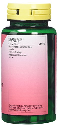 Health Plus Caprylic Acid 350mg Digestive Support Tablets