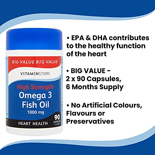High Strength Omega 3 Fish Oil 1000mg Capsules