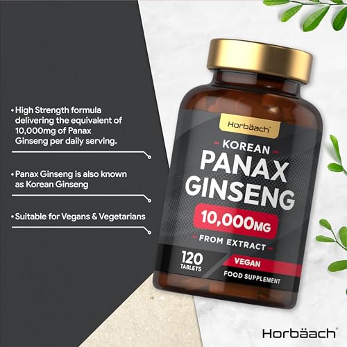 High Strength Panax Ginseng 10000mg - 120 Tablets
