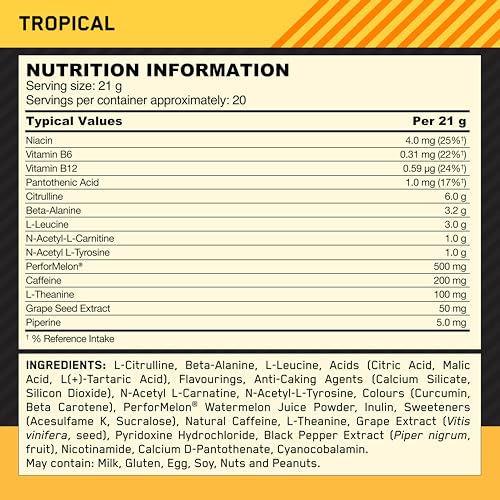 Optimum Nutrition Gold Standard Pre-Workout Tropical