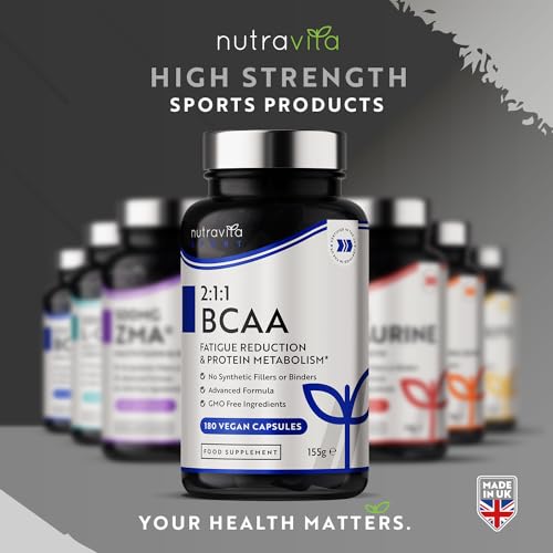 BCAA Supplement with B6 & B12 – 180 Vegan Caps