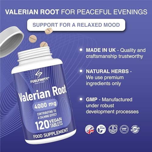 Valerian Root Tablets 4000mg for Sleep and Stress