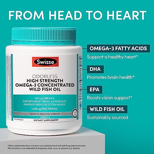 Swisse Wild Fish Oil Omega 3 - 1500 mg Softgels