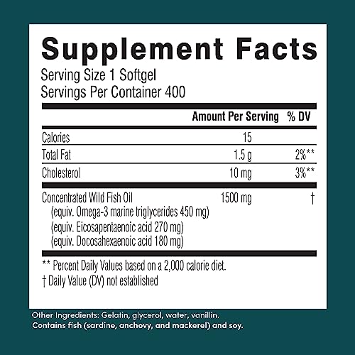 Swisse Wild Fish Oil Omega 3 - 1500 mg Softgels