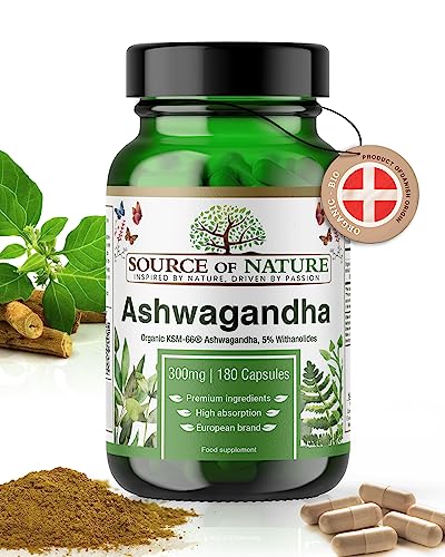 Organic Ashwagandha KSM-66® 300mg Vegan Capsules