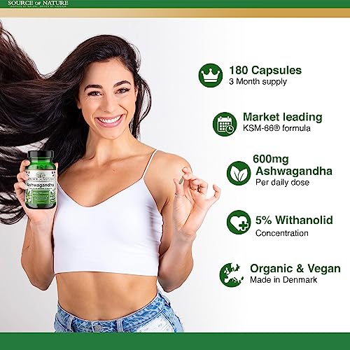 Organic Ashwagandha KSM-66® 300mg Vegan Capsules