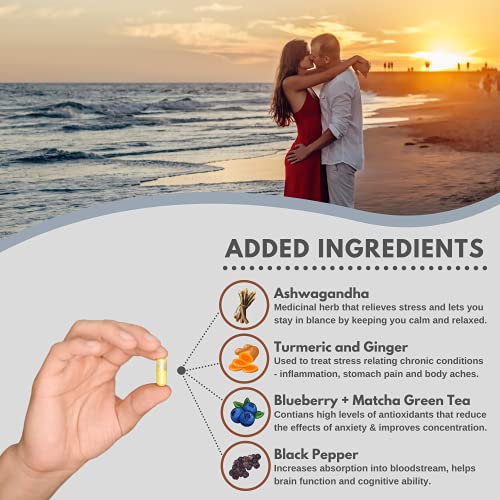 Organic Ashwagandha 1150mg with Blueberry & Turmeric