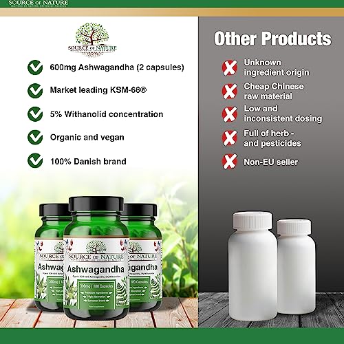 Organic Ashwagandha KSM-66® 300mg Vegan Capsules