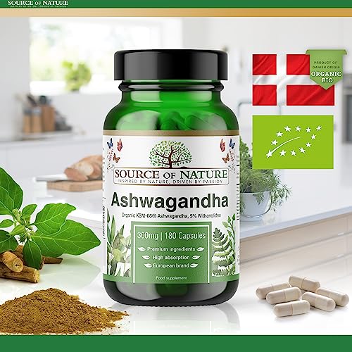 Organic Ashwagandha KSM-66® 300mg Vegan Capsules