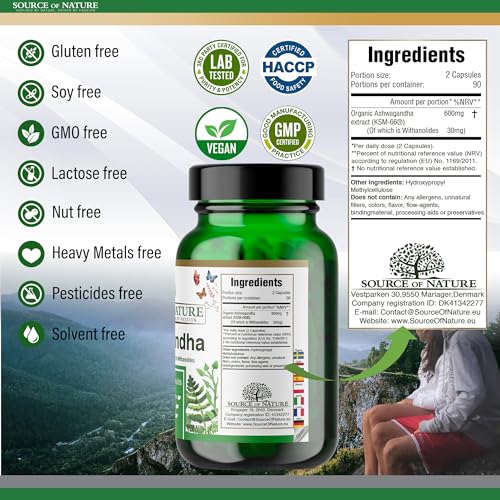 Organic Ashwagandha KSM-66® 300mg Vegan Capsules