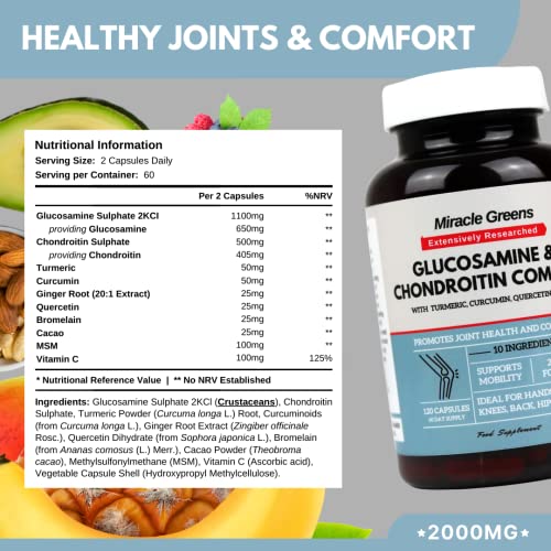 Glucosamine & Chondroitin Complex with Turmeric – 120 Capsules