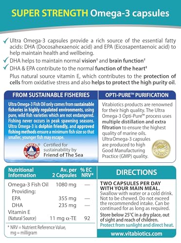 Ultra Omega 3 High Potency 60 Softgels