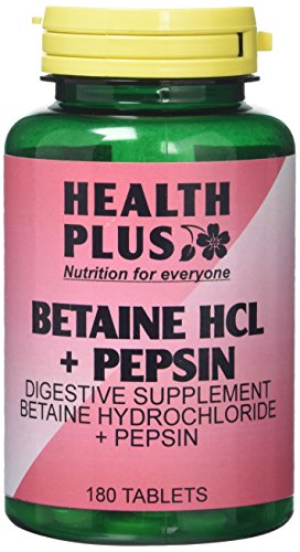 Health Plus Betaine HCl + Pepsin - 180 Tablets