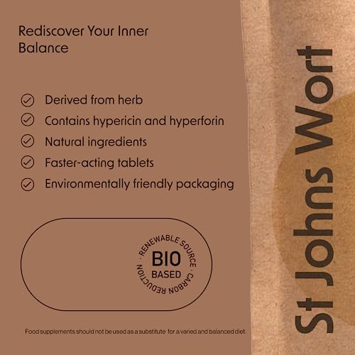St John's Wort 1000mg - Mood Support Tablets