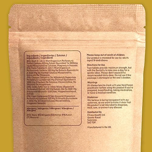 St John's Wort 1000mg - Mood Support Tablets
