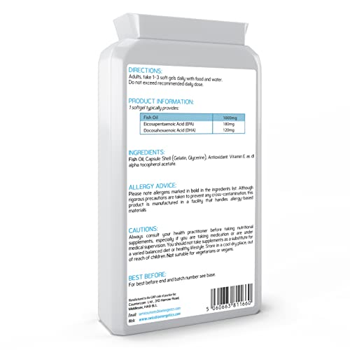 Ultra Potent Omega-3 Fish Oil Soft Gels 1000mg
