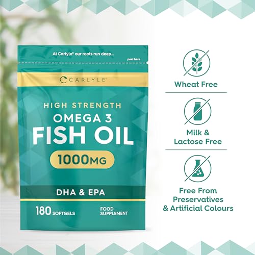 High Strength Omega 3 Fish Oil Capsules 1000mg