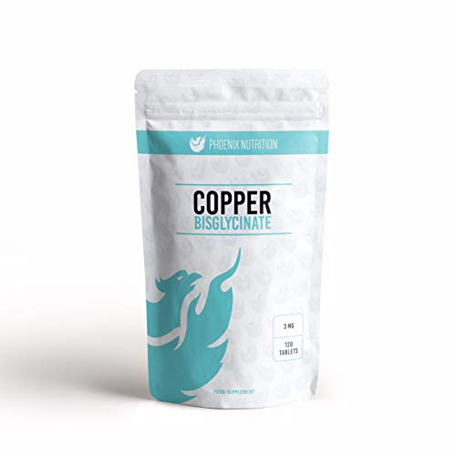 Copper Bisglycinate 3mg - 120 Tablets by Phoenix Nutrition