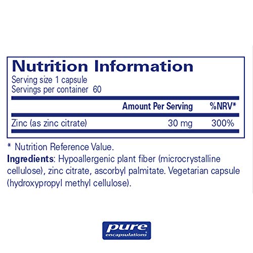 Pure Encapsulations Zinc Citrate 30mg Supplement