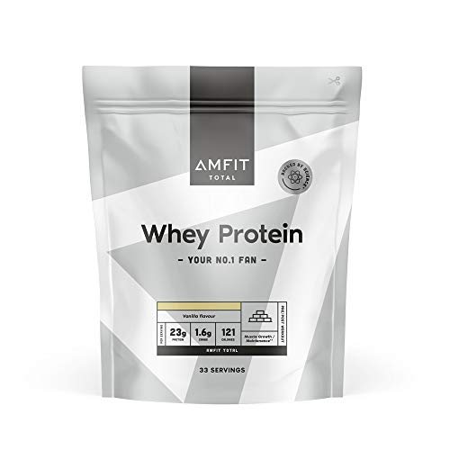 Amfit Nutrition Whey Protein Powder, Vanilla, 1 kg