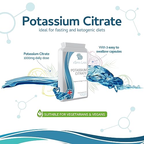 Potassium Citrate 1000mg - Electrolyte Support Capsules