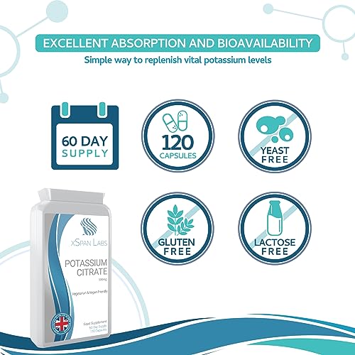 Potassium Citrate 1000mg - Electrolyte Support Capsules
