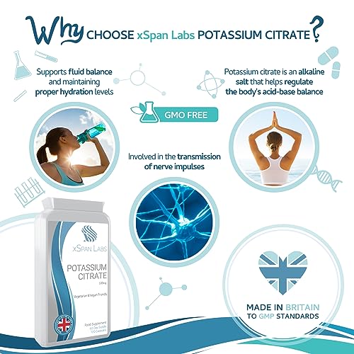 Potassium Citrate 1000mg - Electrolyte Support Capsules