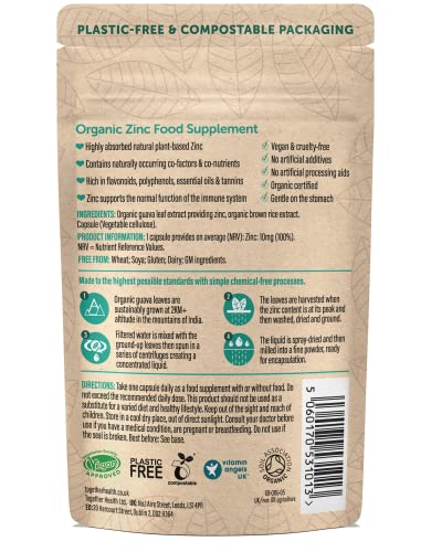 Together Organic Zinc Supplement, 30 Capsules