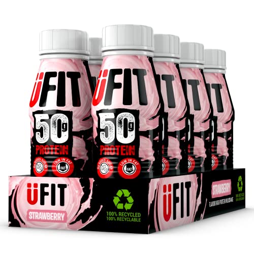Strawberry Protein Shake, Low Fat, No Sugar, 8 Pack