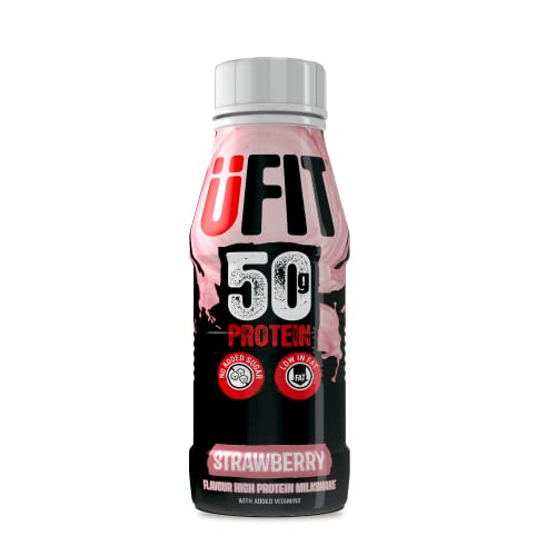 Strawberry Protein Shake, Low Fat, No Sugar, 8 Pack