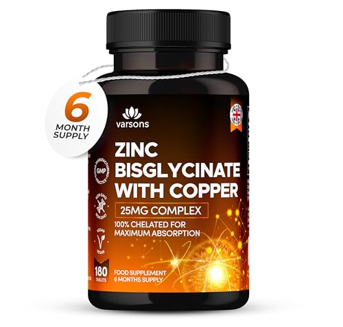 Zinc Bisglycinate 25mg with Copper for Immunity