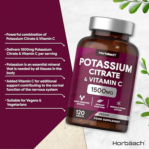 Potassium Citrate 1500mg with Vitamin C - 120 Tablets