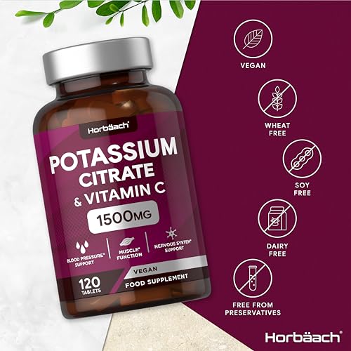 Potassium Citrate 1500mg with Vitamin C - 120 Tablets
