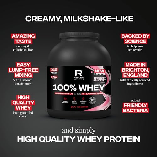 Reflex Nutrition 100% Whey Protein Powder - Strawberry Raspberry