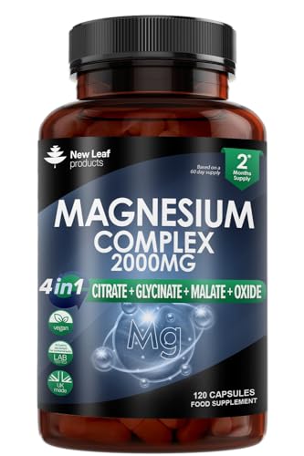 High Strength Magnesium Glycinate Complex 2000mg 120 Capsules