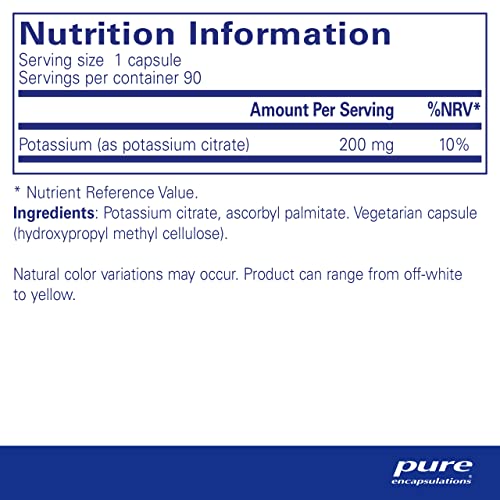 Potassium Citrate for Vascular Health - 90 Capsules