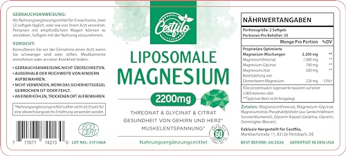 High Potency Liposomal Magnesium Complex 2200mg