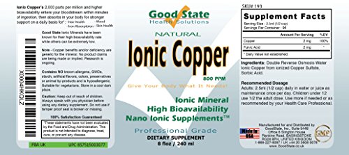 Ionic Copper Supplement for Healthy Hair & Skin
