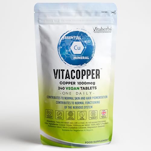 Copper 1000 mcg Vegan Tablets - 240 Count